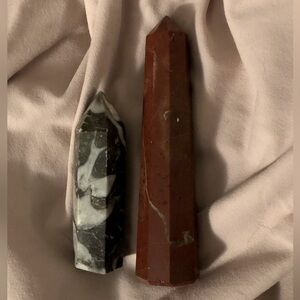 Crystal Towers Bundle Lot Red Japser & Zebra Jasper